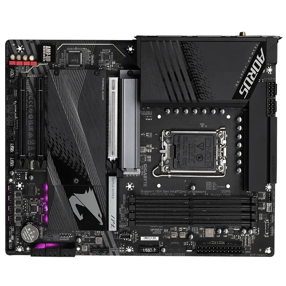 Gigabyte Z790 AORUS ELITE AX Intel Z790 Soket 1700 DDR5 7600(OC)MHz ATX Gaming (Oyuncu) Anakart