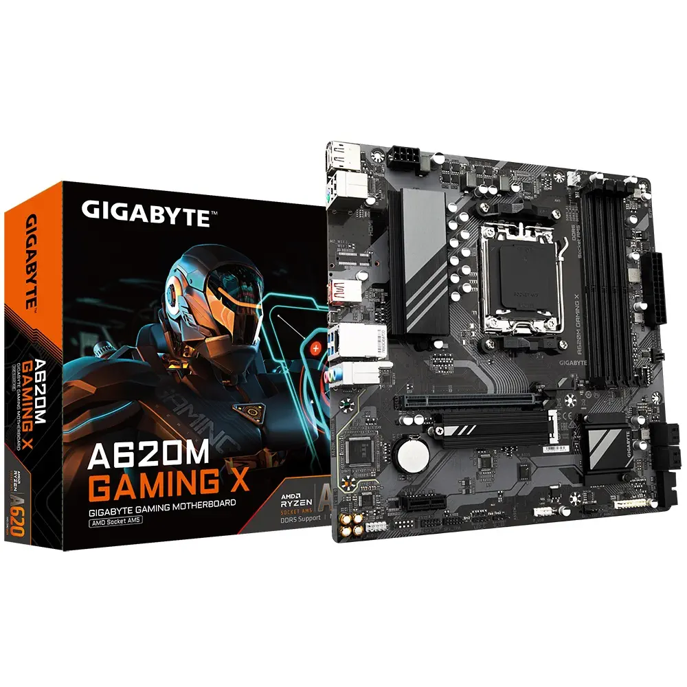 Gigabyte A620M-GAMING-X AMD A620 Soket AM5 DDR5 8000(OC)MHz mATX Gaming (Oyuncu) Anakart