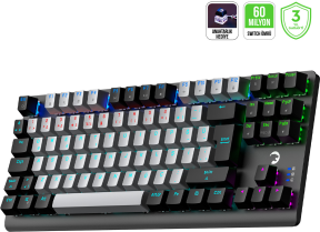 GamePower Eva 3 60M Mekanik Red Switch Türkçe Q 88 Tuş USB Gaming Klavye - 3 Yıl Garantili