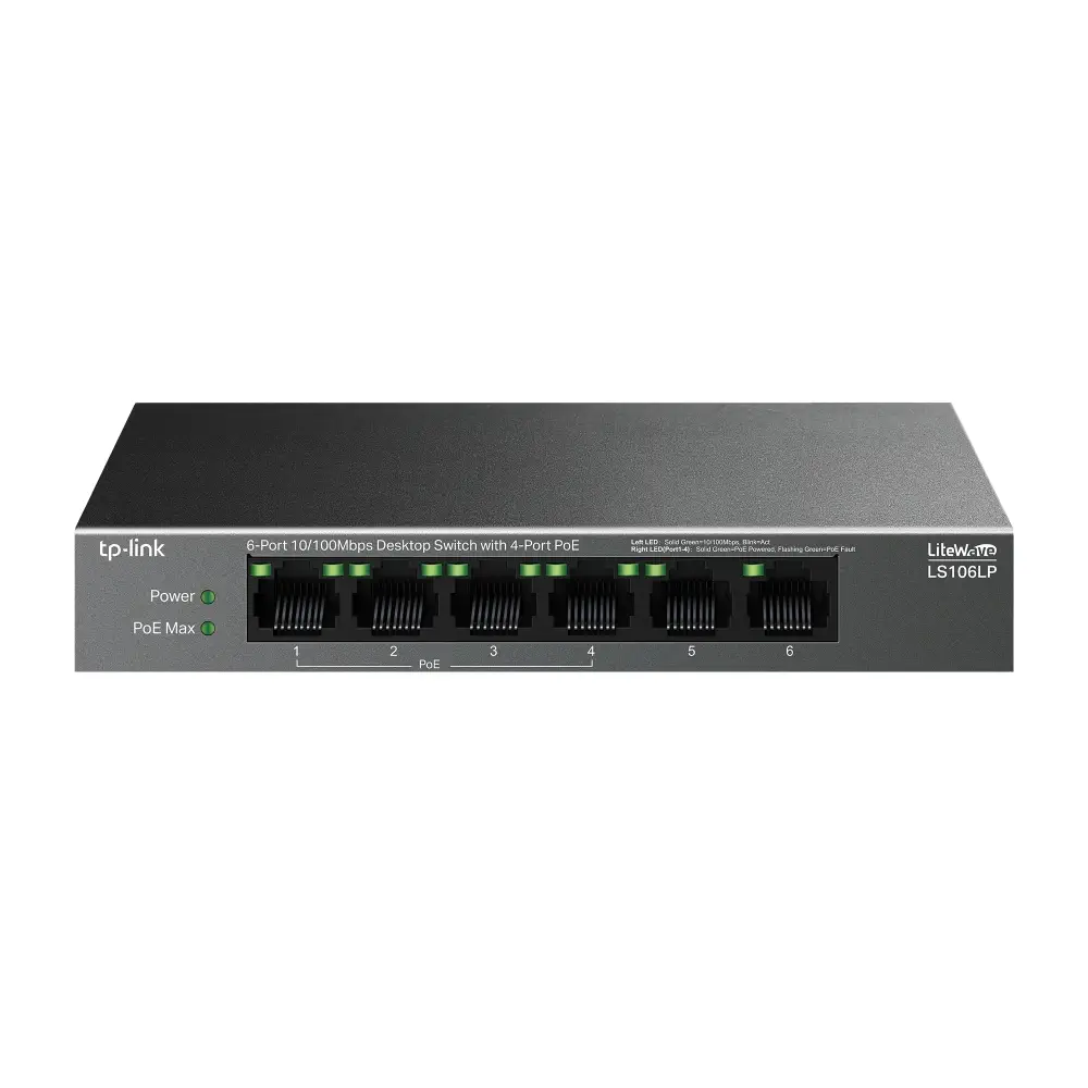 TP-Link LS106LP 6 Port 10/100 PoE Switch