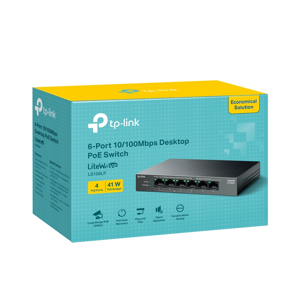 TP-Link LS106LP 6 Port 10/100 PoE Switch