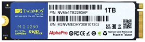 TwinMOS 1TB 3600/3250Mb/s M.2 PCIe Gen3 NVMe SSD (NVMe1TB2280AP)