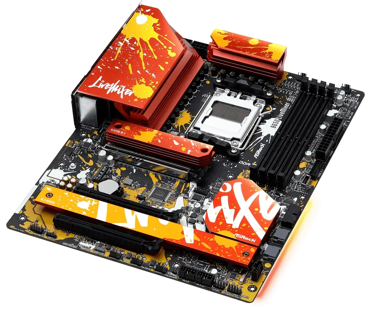 Asrock B650 LiveMixer 90-MXBJ50-A0UAYZ AMD B650 Soket AM5 DDR5 7200+(OC)MHz ATX Gaming (Oyuncu) Anakart