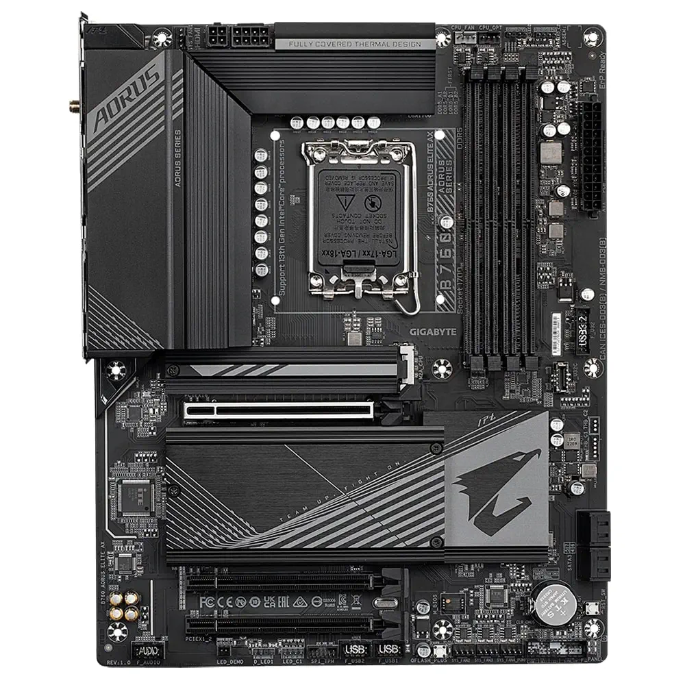 Gigabyte B760 AORUS ELITE AX Intel B760 Soket 1700 DDR5 7800MHz ATX Gaming (Oyuncu) Anakart