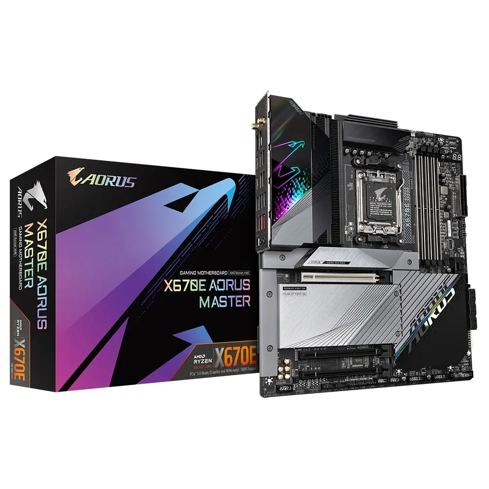 Gigabyte X670E AORUS MASTER 1.1 AMD X670 Soket AM5 DDR5 8000(OC)MHz E-ATX Gaming (Oyuncu) Anakart