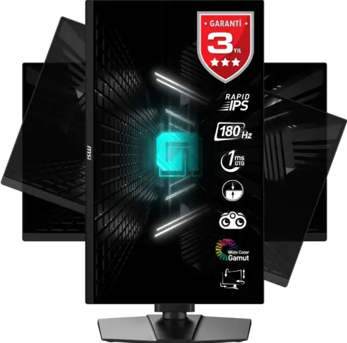 MSI 24.5″ G255PF E2 Rapid IPS 180Hz 1ms Adaptıve-Sync Pivot FHD Gaming Monitör