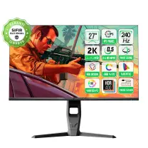 GamePower Royal V40 27″ RGB 240Hz 0.5Ms 2K QHD Flat IPS Pivot 2xUsb 3.0 HDR400 FreeSync, Gsync Gaming Monitör (Sıfır Ölü Piksel Garantili)