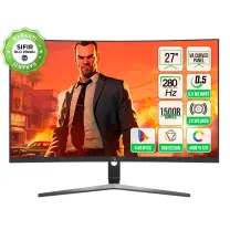 GamePower 27″ Vivid V80 VA Panel Curved RGB 280Hz 0.5ms FHD 2x2W Speaker Gaming Monitör (Sıfır Ölü Piksel Garantili)