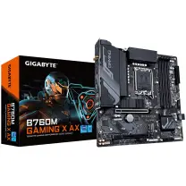 Gigabyte B760M Gaming X AX DDR5 B760M-GAM-X-AX-DDR5 Intel B760 Soket 1700 DDR5 7600MHz mATX Gaming (Oyuncu) Anakart