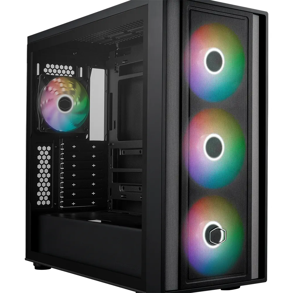 Cooler Master MasterBox 600 TG MB600-KGNN-S00 Mesh ARGB ATX Siyah Mid Tower Kasa