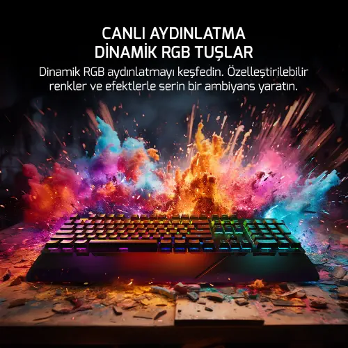 GamePower Calypso V2 RGB Optik Su ve Toza Dayanıklı Mekanik Blue Switch USB DIY Gaming Klavye