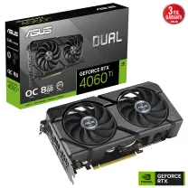 ASUS Dual GeForce RTX 4060 Ti EVO OC 8GB DUAL-RTX4060TI-O8G-EVO GDDR6 128Bit DX12 DLSS 3 Gaming (Oyuncu) Ekran Kartı