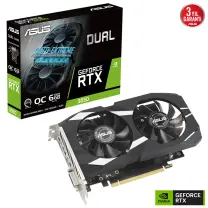 ASUS Dual GeForce RTX 3050 OC DUAL-RTX3050-O6G NVIDIA 6GB GDDR6 96Bit DX12 Gaming (Oyuncu) Ekran Kartı