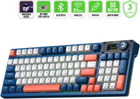 GamePower Gasket Elite X RGB Wireless/Bluetooth/Kablolu Mekanik Hot-Swap Yağlı Switch Gasket Gaming Klavye