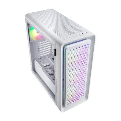 FSP CUT593P White E-ATX 4x140mm ARGB Fan Temperli Cam USB 3.0 Mesh ATX Mid-Tower Gaming (Oyuncu) Kasa