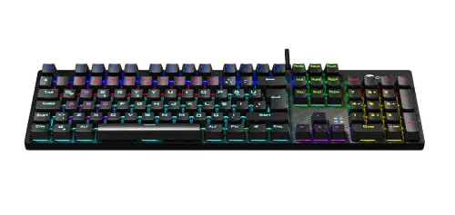 Lenovo Lecoo KG1101 Blue Switch RGB Mekanik Türkçe Q Siyah Gaming (Oyuncu) Klavye