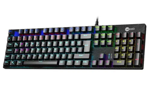 Lenovo Lecoo KG1101 Blue Switch RGB Mekanik Türkçe Q Siyah Gaming (Oyuncu) Klavye