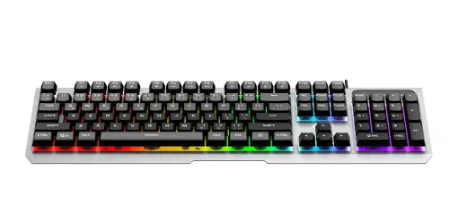 Lenovo Lecoo KB121 Rainbow Mekanik Hisli Membran  Türkçe Q Gri Gaming (Oyuncu) Klavye