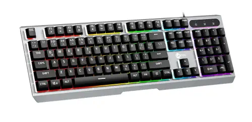 Lenovo Lecoo KB121 Rainbow Mekanik Hisli Membran  Türkçe Q Gri Gaming (Oyuncu) Klavye