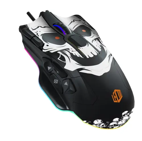 Lenovo Lecoo MG1102 10 Tuş 8200 DPI Optik RGB Kablolu Gaming (Oyuncu) Mouse & Mousepad