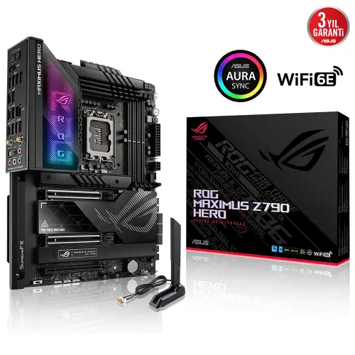 Asus ROG Maximus Z790 Hero BTF Intel Z790 Soket LGA1700 DDR5 8000(OC)MHz ATX Gaming (Oyuncu) Anakart 