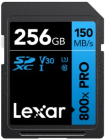 Lexar 256GB LSD0800P256G-BNNNG SD Professional 800X SDXC UHS-I 150/45MB/s SD Hafıza Kartı