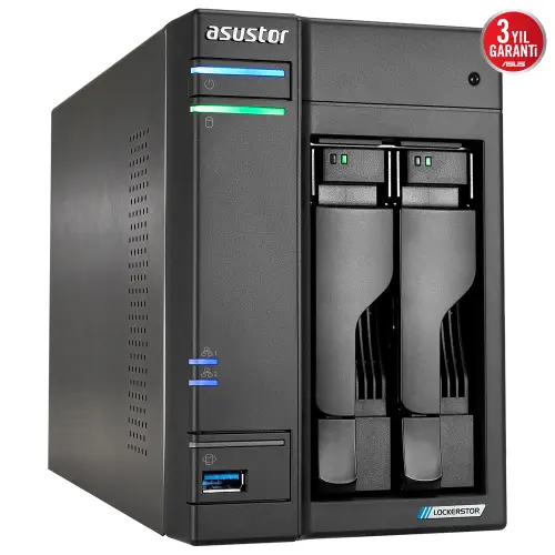 Asustor AS6702T Intel N5105 2 Yuvalı (2X22TB Desteği) 4GB DDR4 Nas Depolama Ünitesi