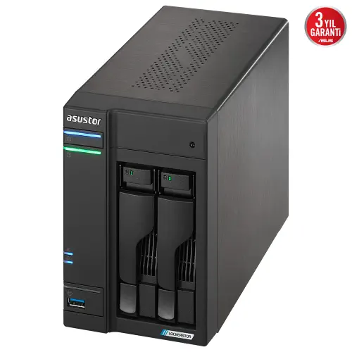 Asustor AS6702T Intel N5105 2 Yuvalı (2X22TB Desteği) 4GB DDR4 Nas Depolama Ünitesi