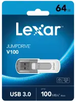 Lexar 64GB LJDV100-64GABGY JumpDrive V100 USB 3.0 Flash Bellek