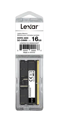 Lexar LD5DS016G-B4800GSST 16GB (1x16GB) DDR5 4800MHz CL40 Notebook SODIMM Ram 