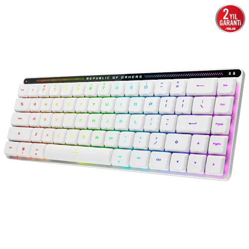 ASUS ROG Falchion RX Low Profile Red Switch RGB Kablosuz TR Mekanik Beyaz Gaming Klavye