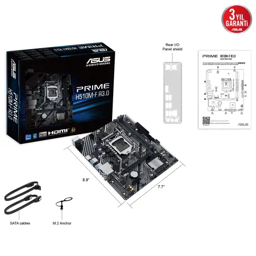 ASUS PRIME H510M-F R3.0 INTEL H470 LGA1200 DDR4 3200MHz mATX Gaming (Oyuncu) Anakart