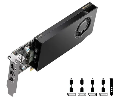 PNY NVIDIA A400 4GB GDDR6 mDP 64Bit (VCNRTXA400-PB)