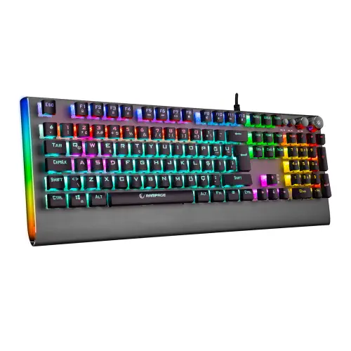 Rampage KB-R210 FAVORY Rainbow Aydınlatmalı Blue Switch Mekanik Gaming (Oyuncu) Klavye