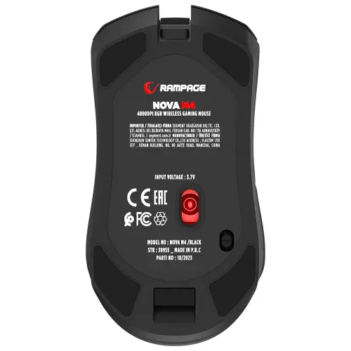 Rampage NOVA M4 Kablosuz Siyah RGB Gaming (Oyuncu) Mouse