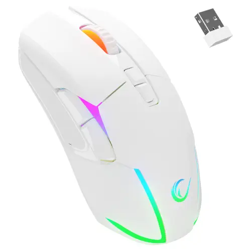 Rampage NOVA M4 Kablosuz Beyaz RGB Gaming (Oyuncu) Mouse