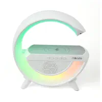 Mikado MD-G111 Beyaz 10W Wireless Şarjlı RGB Işıklı Speaker