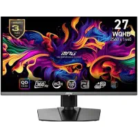 MSI 26.5” MPG 271QRX QD-OLED 2560x1440 (WQHD) QD-OLED 360HZ 0.03MS FreeSync Premium Pro Gaming (Oyuncu) Monitör