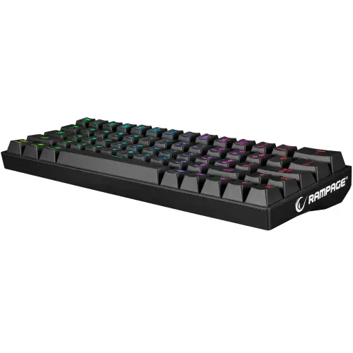 Rampage KB-RX63 B-ATOM Bluetooth RGB RED Switch Mekanik Q 63 Tuşlu Siyah Gaming (Oyuncu) Klavye