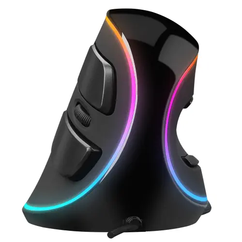 Rampage SMX-R618 TERRIFIC Siyah RGB Efektli 4000 DPI 6 Tuşlu Ergonomik Mouse