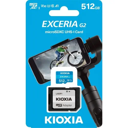 Kioxia Exceria LMEX2L512GG2 512GB 100MB/s Okuma Hızlı MicroSD Hafıza Kartı