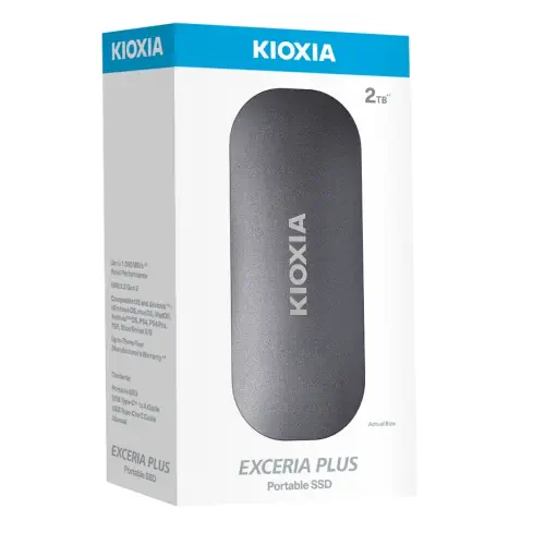 Kioxia Exceria Plus LXD10S002TG8 2TB 1050/1000MB/s USB 3.2 Gen2 Type-C Taşınabilir SSD Disk