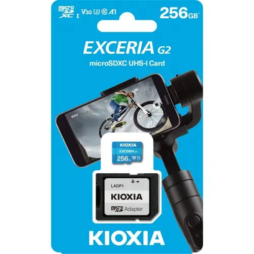 Kioxia Exceria LMEX2L256GG2 256GB 100MB/s Okuma Hızlı MicroSD Hafıza Kartı