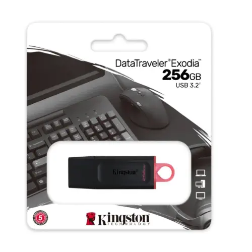 Kingston Data Traveler Exodia DTX/256GB 256GB USB 3.2 Gen 1 Flash Bellek