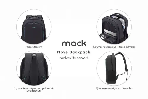 MACK MCC-505 15.6″ Move Notebook Siyah Sırt Çantası 