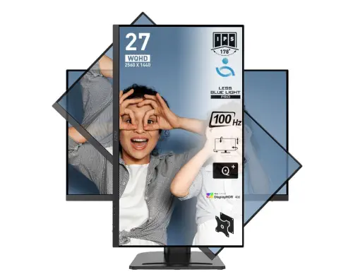 MSI Pro MP273QP E2 27″ 1ms 100Hz Adaptive-Sync IPS WQHD Pivot Monitör