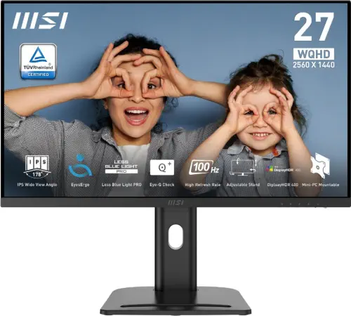 MSI Pro MP273QP E2 27″ 1ms 100Hz Adaptive-Sync IPS WQHD Pivot Monitör