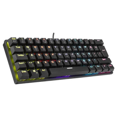 Rampage ALLY K11 Siyah Rainbow Q Bilek Destekli Blue Switch Mekanik Gaming (Oyuncu) Klavye