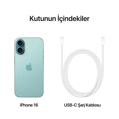 iPhone 16 128GB MYED3TU/A Deniz Mavisi Cep Telefonu - Apple Türkiye Garantili