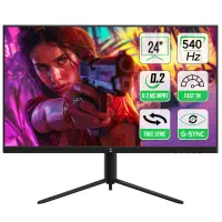 GamePower 24″ Lucid S20 540Hz 0.2MS Flat E-Sports Fast TN Pivot Type-C Rgb Gaming Monitör (Sıfır Ölü Piksel Garantili)